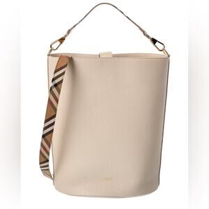 Burberry leather bucket bag large limestone